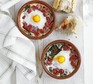 Baked eggs with spinach & tomato