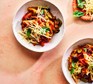 Veggie pasta one pot in two dishes